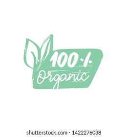 Hand drawn eco healthy badges and label. Healthy products, organic and eco friendly products.