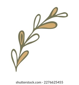 Hand drawn eco plant twig 