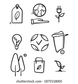 hand drawn Ecology and Environment related line icon in doodle style vector isolated