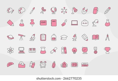 Hand drawn Educational Icon Set