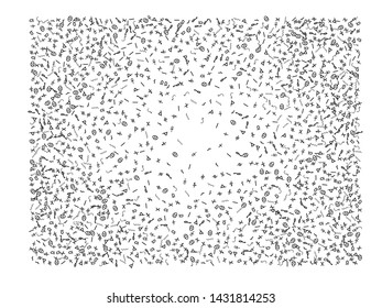 Hand drawn Egypt signs background. Confetti new background web. Abstract background confetti.