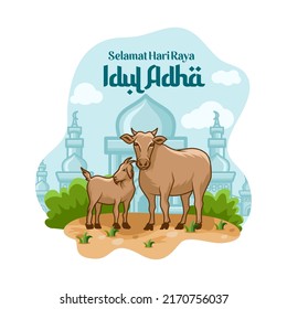 Hand drawn eid al-Adha vector background