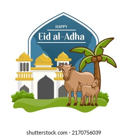 Hand drawn eid al-Adha vector background