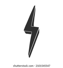 Elemento de iluminación eléctrica dibujado a mano. Comic doodle sketch style. Tornillo para flash, icono de concepto de energía. Ilustración vectorial.