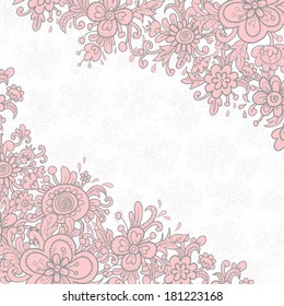 Hand drawn elegance spring and summer  card.  All objects are conveniently grouped on different layers and are easily editable. 