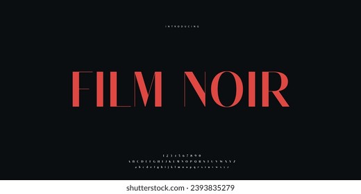 Hand drawn elegant alphabet letters font and number. Classic Lettering Minimal Fashion Designs. Typography modern Sen serif fonts regular decorative vintage concept. vector illustration