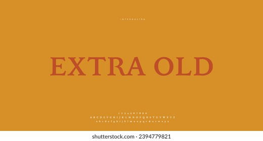 Hand drawn elegant alphabet letters font and number. Classic Lettering Minimal Fashion Designs. Typography modern Sen serif fonts regular decorative vintage concept. vector illustration