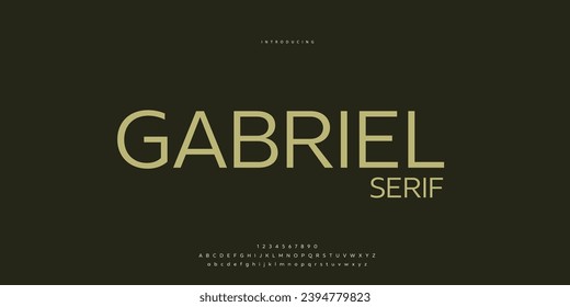 Hand drawn elegant alphabet letters font and number. Classic Lettering Minimal Fashion Designs. Typography modern Sen serif fonts regular decorative vintage concept. vector illustration