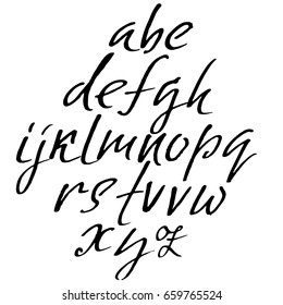 Alphabet Poster Dry Brush Ink Artistic Stock Vector (Royalty Free ...