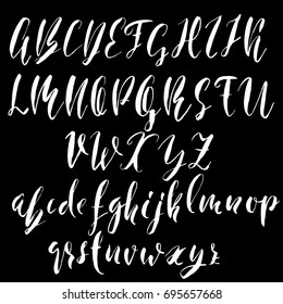 Hand Drawn Elegant Calligraphy Font Modern Stock Vector (Royalty Free ...
