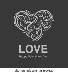 Hand drawn elegant heart shape in a chalk board drawing is great for using for valentine's day card, valentine's day poster or just for saying to somebody about your feelings.