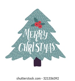 Hand drawn elegant New Year and Christmas cards for your design. Decorative elements and retro typography with swirls. Custom hand lettering.