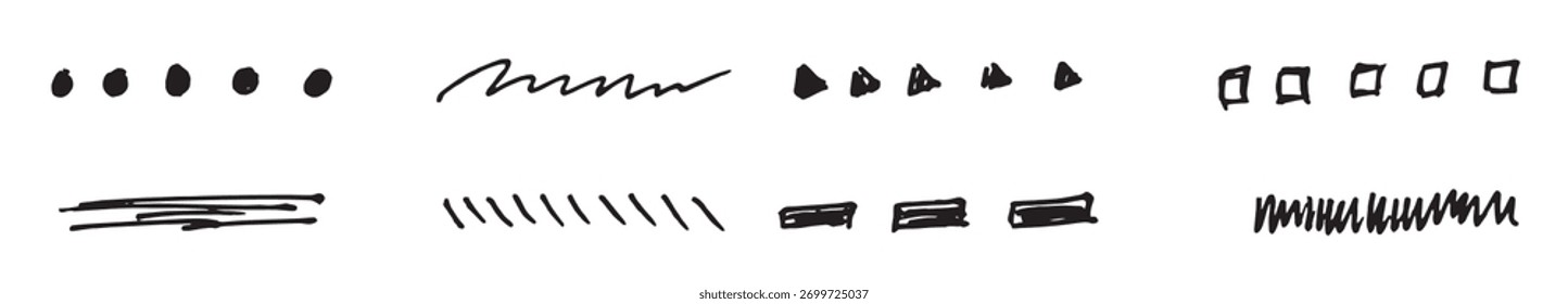 hand drawn element collection vector illustration