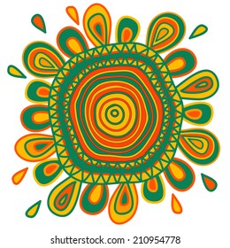 Hand drawn element for pattern, vector illustration