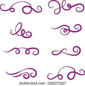 Hand drawn elements and monograms for weddings, Valentines day, holidays, baby design, birthday.