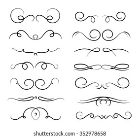 Hand drawn elements and monograms for weddings, Valentines day, holidays, baby design, birthday. 