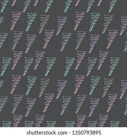hand drawn elements seamless pattern. background vector illustration
