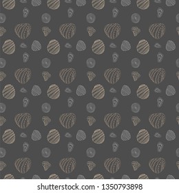 hand drawn elements seamless pattern. background vector illustration