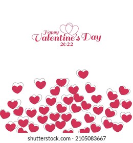 Hand drawn elements in shape of heart on white background. Vector symbols of love for Happy Women's, Mother's, Valentine's Day, birthday greeting card design.