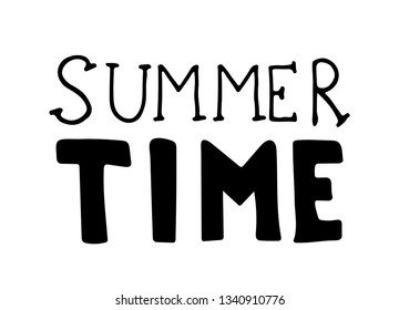 hand drawn elements for Summer calligraphic designs. 
