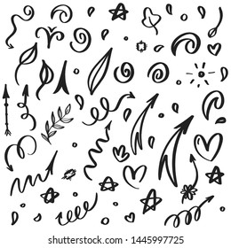 Hand drawn elements - vector design.