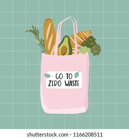 Hand drawn elements of zero waste life in vector. Eco style. No plastic. Go green