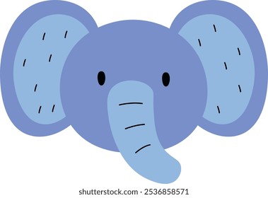 Hand Drawn Elephant Portrait Vector Illustration