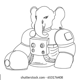Hand drawn The Elephant