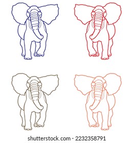 Hand Drawn Elephant Vector Illustration
