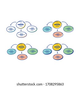 esquemas de elipse dibujados a mano. esquemas de garabatos vectoriales