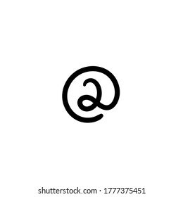 Hand drawn email sign. Simple vector icon