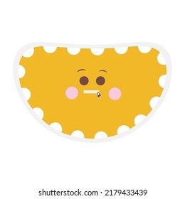 Hand drawn emoji with expression