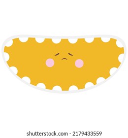 Emoji dibujado a mano con expresión