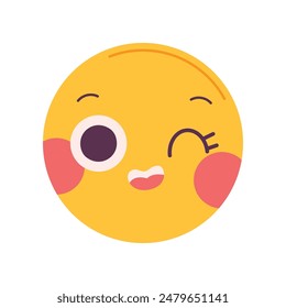 Hand drawn emoji illustration on white background.