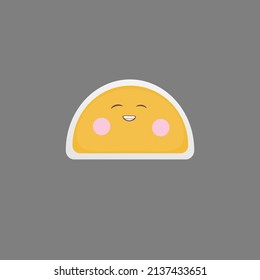 Hand drawn Emoji vector on a colorful background