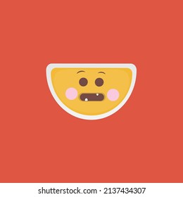 Hand drawn Emoji vector on a colorful background