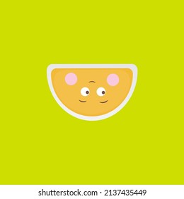 Hand drawn Emoji vector on a colorful background