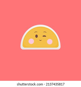 Hand drawn Emoji vector on a colorful background