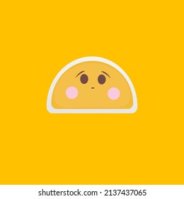 Hand drawn Emoji vector on a colorful background