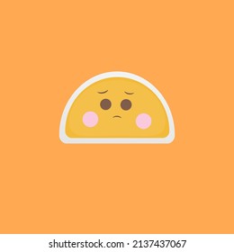 Hand drawn Emoji vector on a colorful background