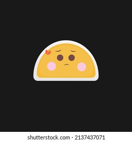 Hand drawn Emoji vector on a colorful background