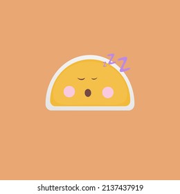 Hand drawn Emoji vector on a colorful background