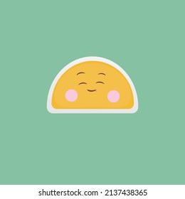 Hand drawn Emoji vector on a colorful background