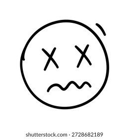 Handgezeichnetes Emoticon. Gesichtsausdrücke doodle Vektor