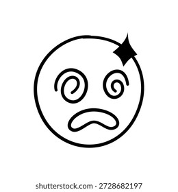 Emoticono dibujado a mano. Expresiones faciales doodle Vector