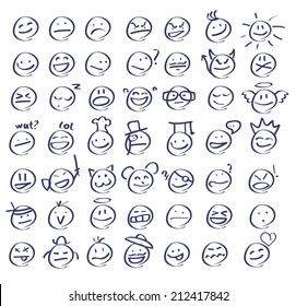 Hand Drawn Emoticon Set