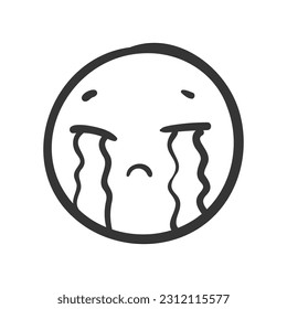 Emoticonos dibujados a mano La expresión Cute se enfrenta para enviar mensajes emocionales.