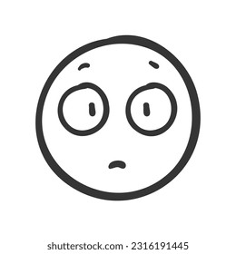 Hand drawn emoticons Cute expression faces for sending emotional messages.