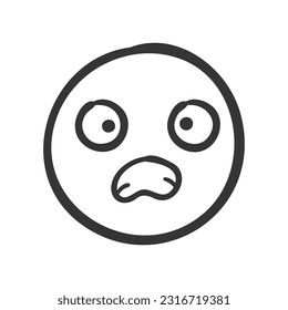Hand drawn emoticons Cute expression faces for sending emotional messages.