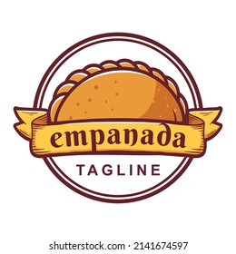 Hand drawn empanada logo template